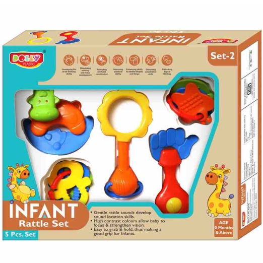 5PC INFANT RATTLE SET 2