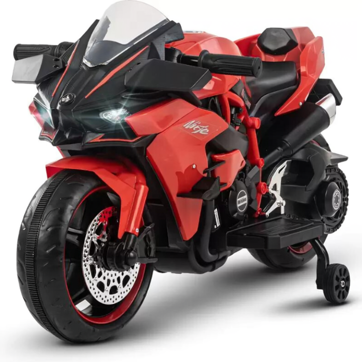 Ninja Battery Operated Kids Bike, Ride on Baby Bike with Led Light, Music & USB Bike Battery   (Red)