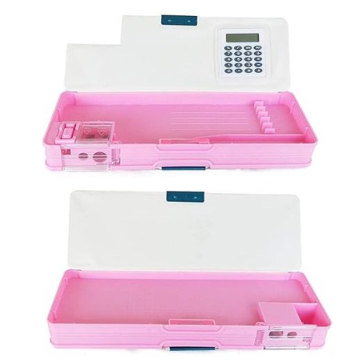 Hello Kitty Magnetic Pencil Box With Calculator & Dual Sharpener For Kids