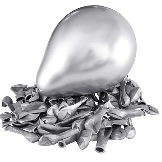 Party Balloons, Pack of two (Silver) 25pcs + 25pcs
