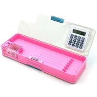 Hello Kitty Magnetic Pencil Box With Calculator & Dual Sharpener For Kids