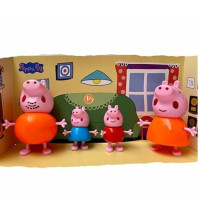 Pepaa Pig House with Peppa Pig Family