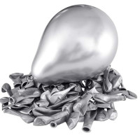 Party Balloons, Pack of two (Silver) 25pcs + 25pcs